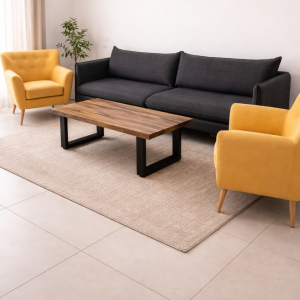 שולחן סלון גזע עץ מלא